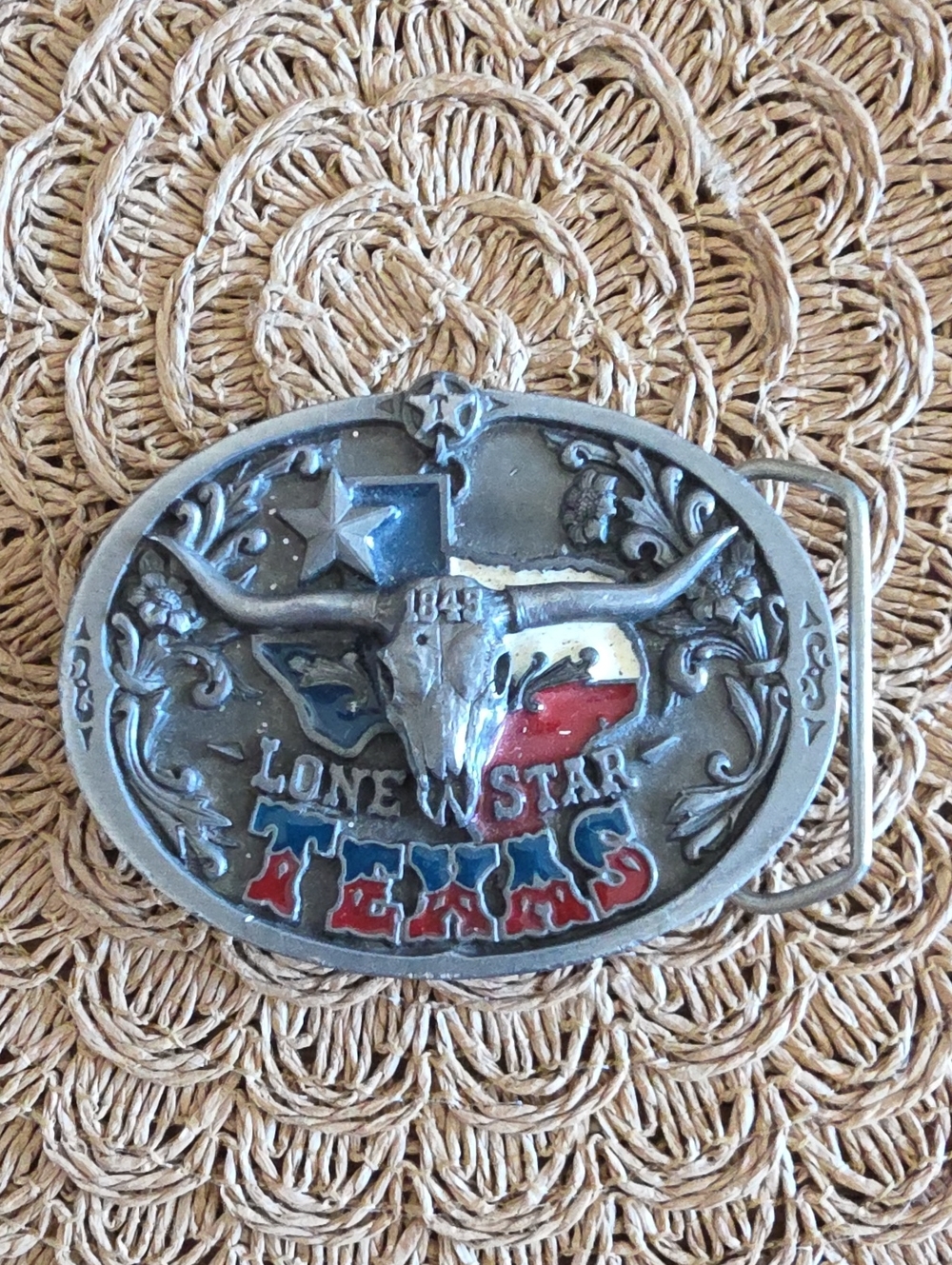 Vintage 2005 Pewter Lone Star Texas Belt Buckle By Harley Davidson